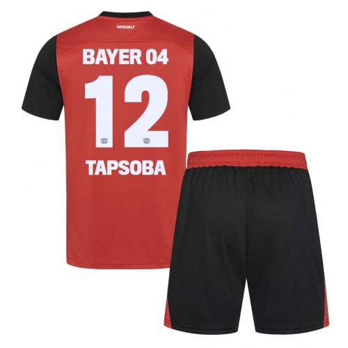 Dres Bayer Leverkusen Edmond Tapsoba #12 Domaci za djecu 2024-25 Kratak Rukav (+ kratke hlače)